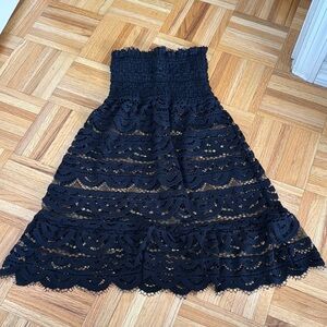 PQ Black Lace Strapless Cover up Dress